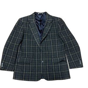TWEED SPORT COAT SZ 44R GRAY EDDIE BAUER FULLY LINED STRUCTURED HERRINGBONE MENS
